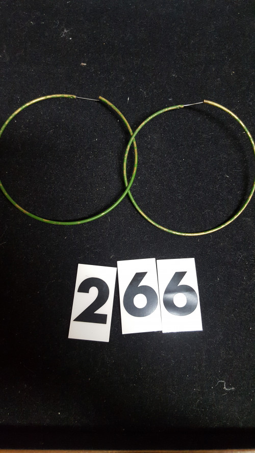 s [266 ] oorbellen groen ringen