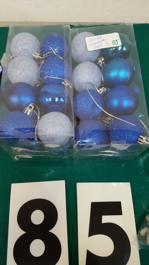 85 ] kerstboom hangers  blauw