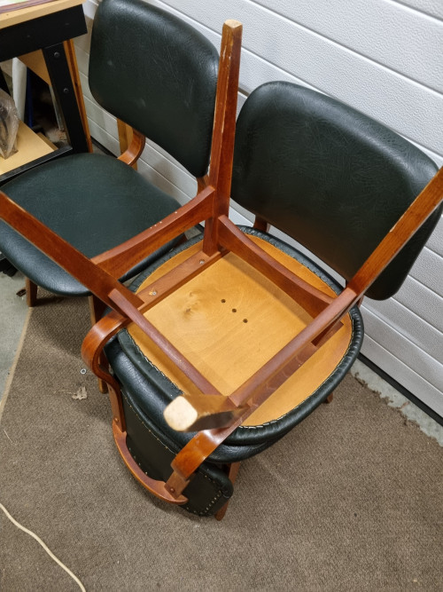 stoelen vintage '60 scandinavisch drie stuks