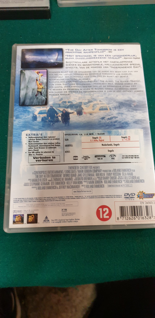 dvd the day after tomorrow