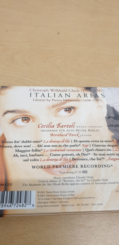 cd Cecilia Bartoli Gluck Italian Arias