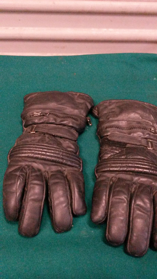 motor handschoenen zwart leer