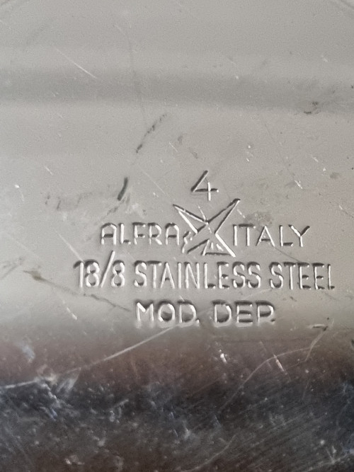 melkkan alfra 4 italy, 18/10 steel