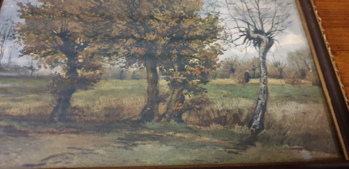 schilderij bomen vintage