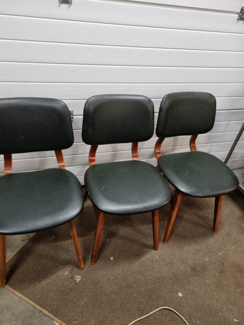 stoelen vintage '60 scandinavisch drie stuks