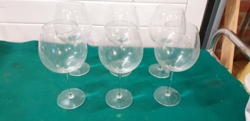 Wijnglazen glas 6 stuks