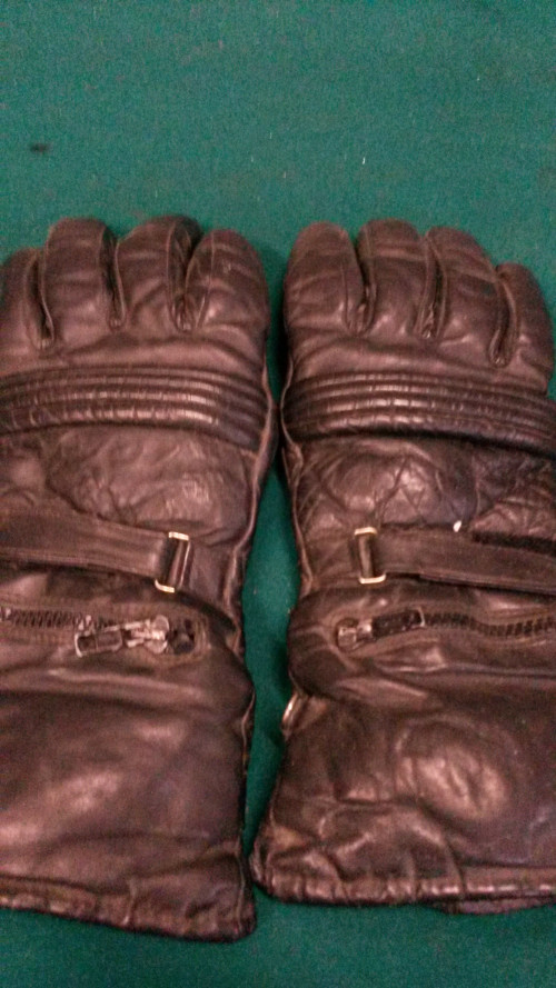motor handschoenen zwart leer