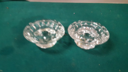 kristallen kaarsenhouders 2 stuks