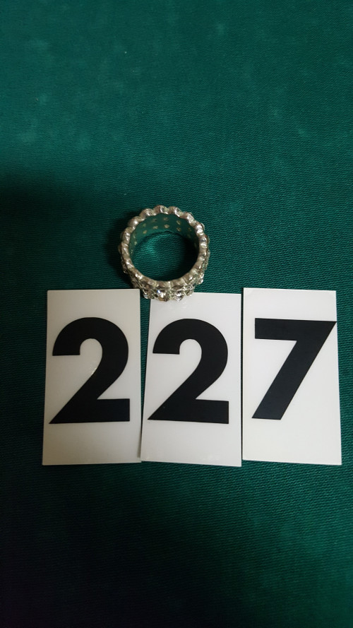 s-227 ring zilver, met diamantjes