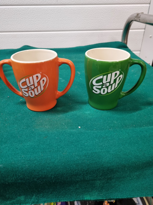 Cup a soup koppen oranje en groen