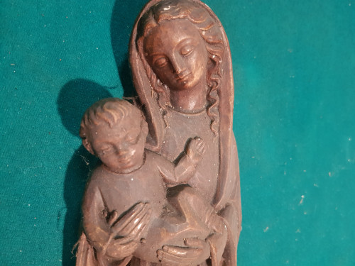wandbeeld maria met kind aardewerk