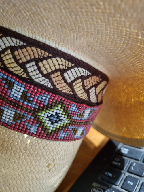 cowboy hoed artel 6 ¾ / 54 vintage strohoed