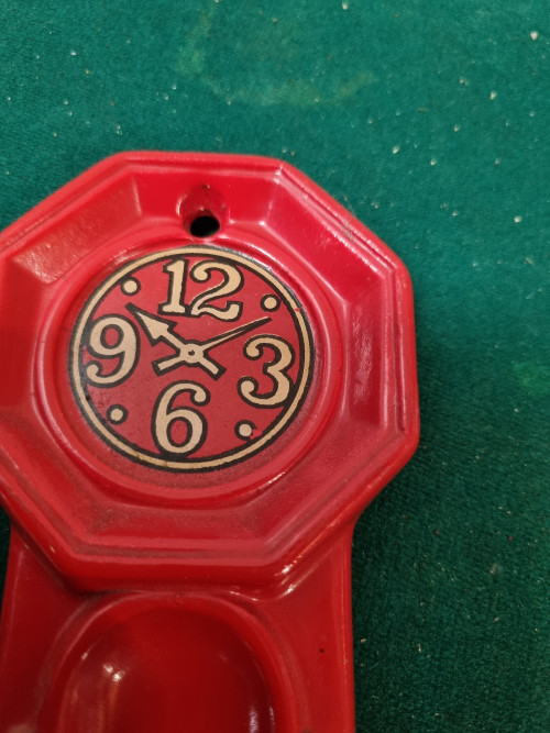 barometer aardewerk rood vintage