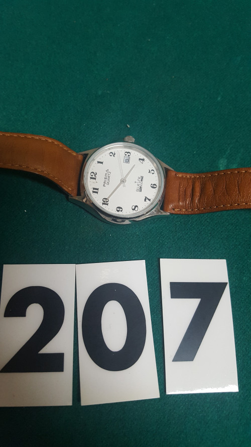 s -207, horloge bruin leer