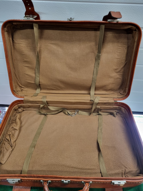 koffer retro bruin soft