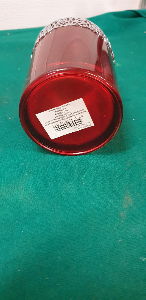 waxinelichthouder rood glas