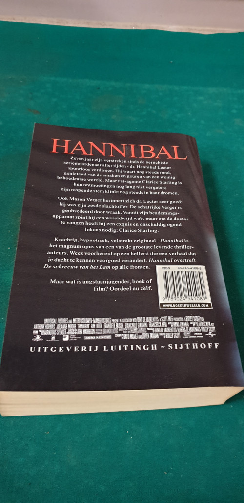 boek thriller hannibal