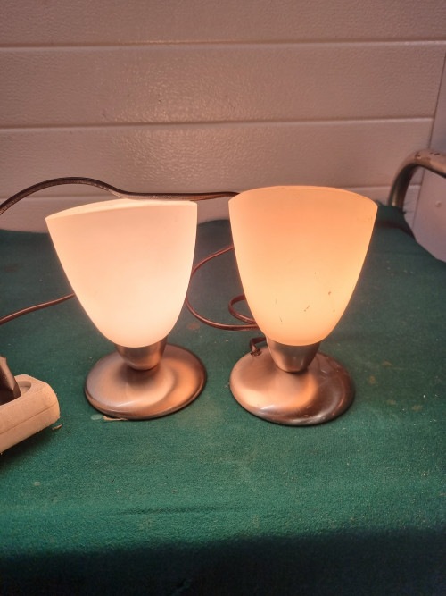Tafellamp rvs glas kapje van de heg 1 verkocht