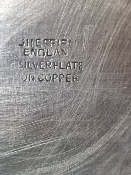 dienblad /plateau ovaal silver plated vintage