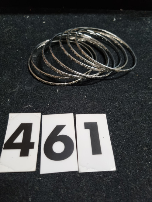 Armbanden zilverkleurig 8 stuks 461
