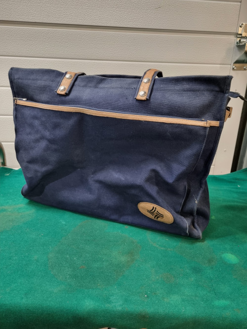 handtas,boodschappentas vintage blauw
