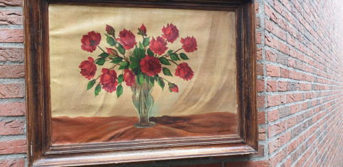 schilderij, met rozen