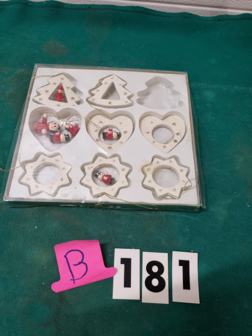 kerstboom hangers hout 7x [b181]