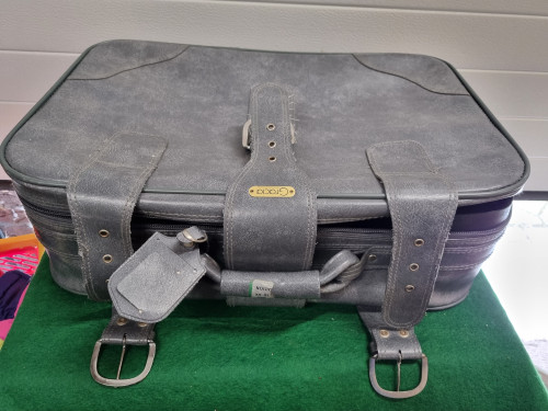 koffer retro grijs soft