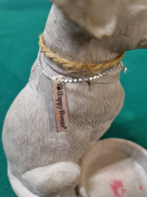 Waxcinehouder hond aardewerk