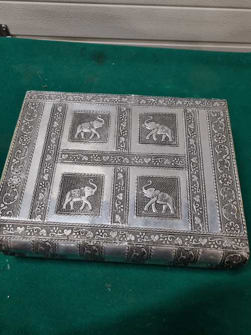 Sierraden kist aluminium met olifanten groot