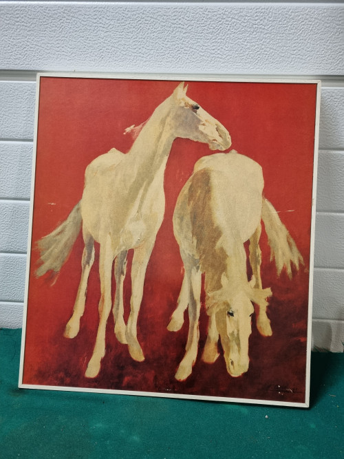 schilderij prent white horses ricardo arenys