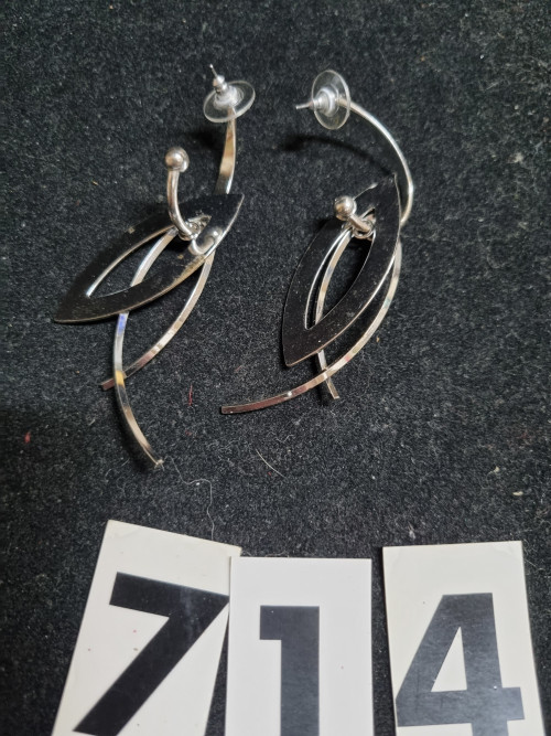 oorbellen hangers zilverkleurig [714]