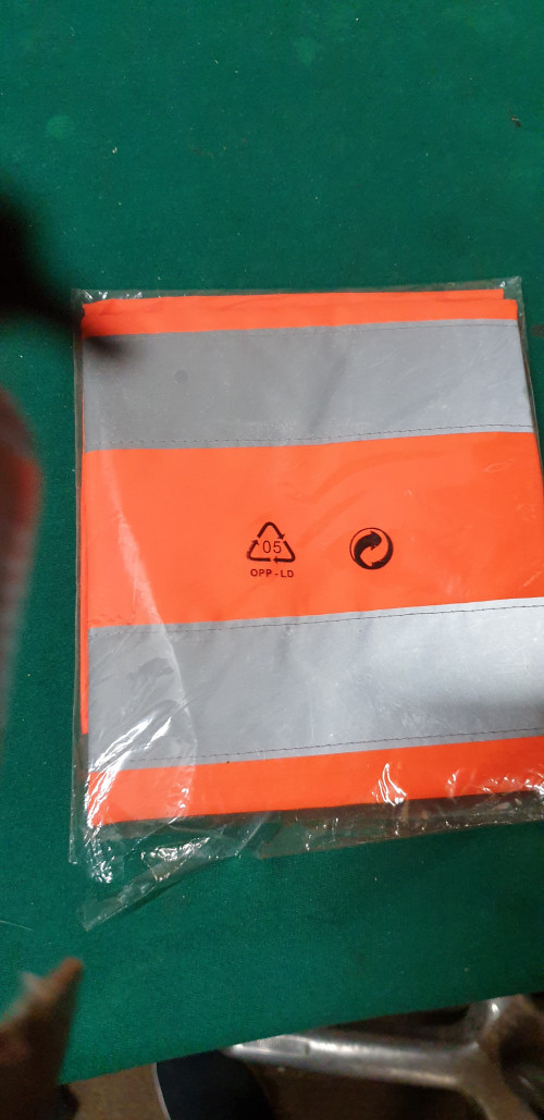 veiligheidshesje oranje nieuw in verpakking