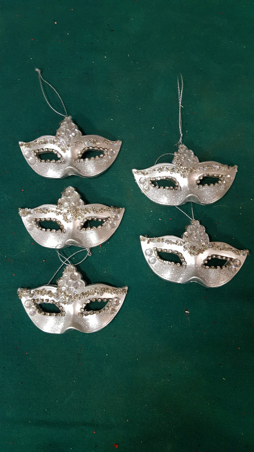 decoratiemaskers met hangers 5 stuks