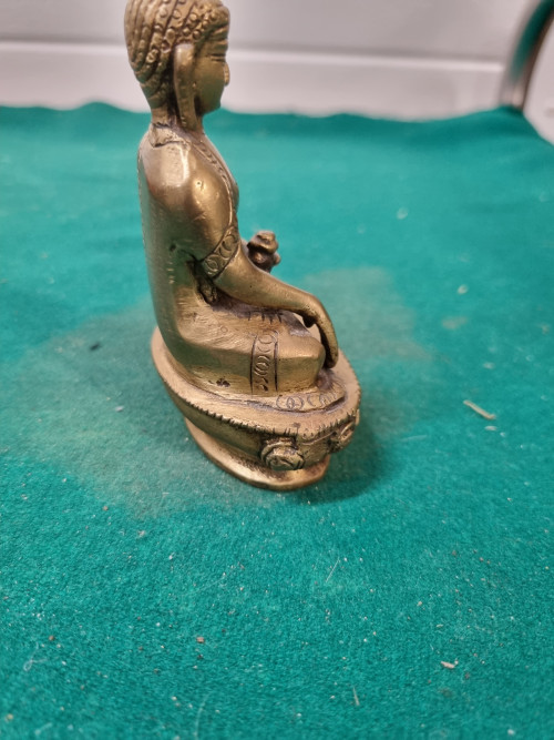 -	Boeddha beeld zittend vintage brass
