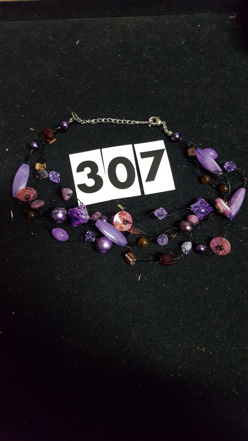 [ 307 ] ketting paarse stenen