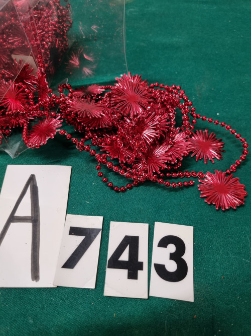 Kerst slingers rood kunststof A743