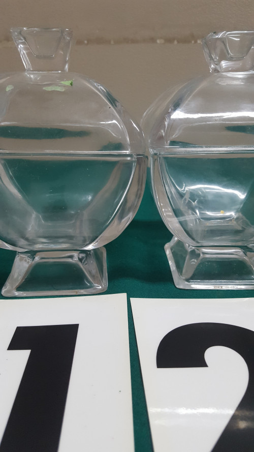 2 x bonbonschaal [12 ] glas