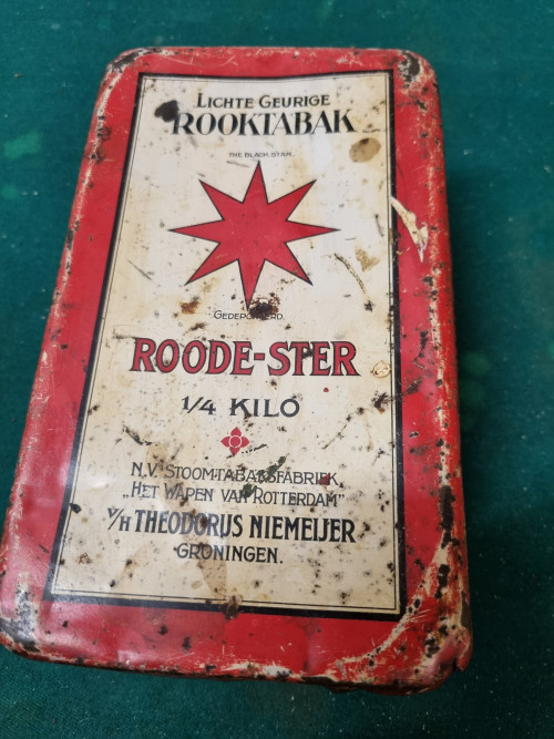 blik roode-ster rooktabak vintage
