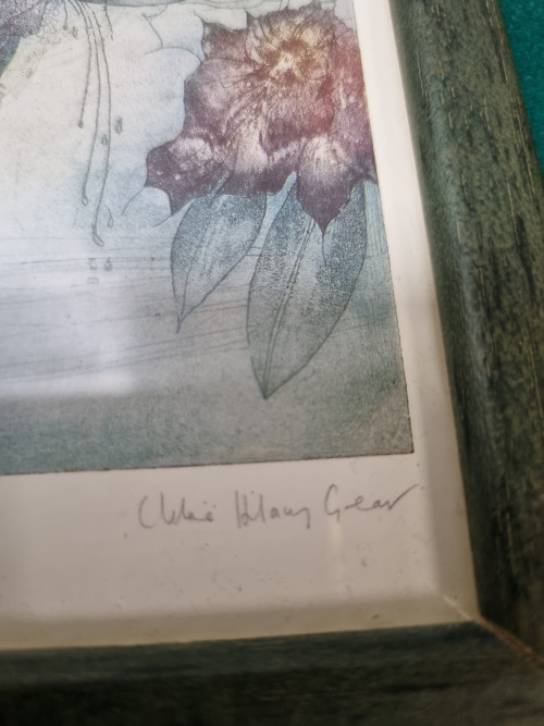 Tekening prenten  planten in gelijst Chloë Hilary Gear
