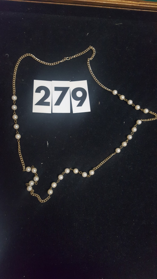 s 279 , halsketting, met parels, kunststof