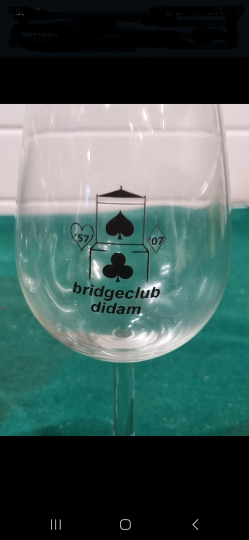 wijnglazen bridgeclub didam 2 stuks
