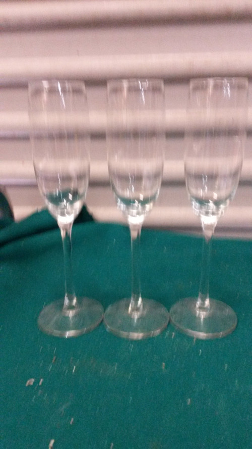 champagne glazen 3 stuks