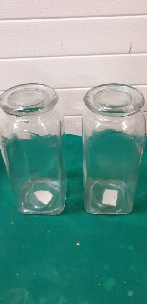 Potten glas met deksel 2 stuks