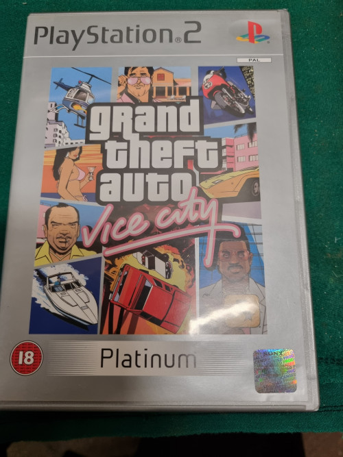 spel playstation 2  gta, grand theft auto vice city