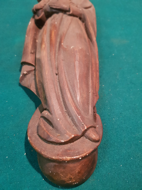 wandbeeld maria met kind aardewerk