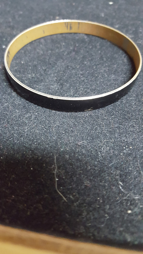 s [ 254 ] armband metaal zwart en goud