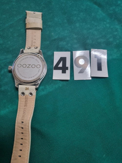 Horloge oozoo met lederen band 491