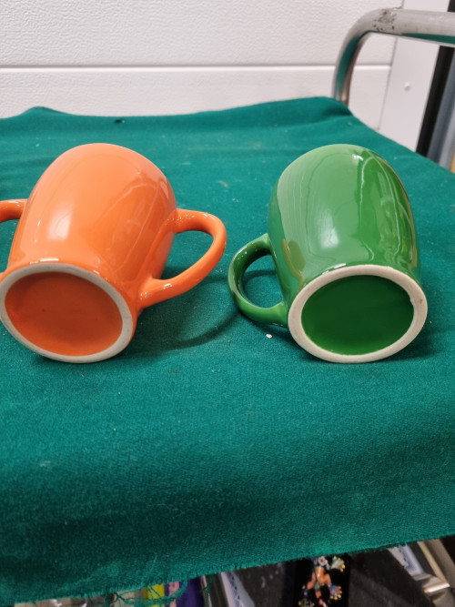 Cup a soup koppen oranje en groen