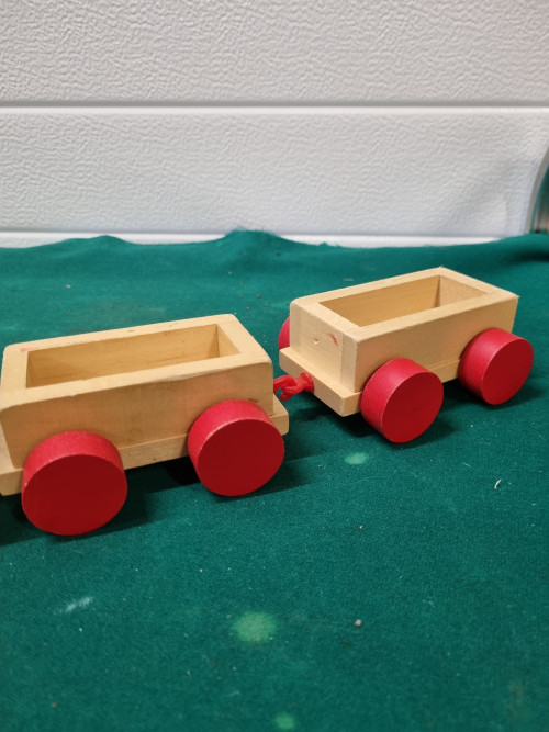 houten trein stel drie delig